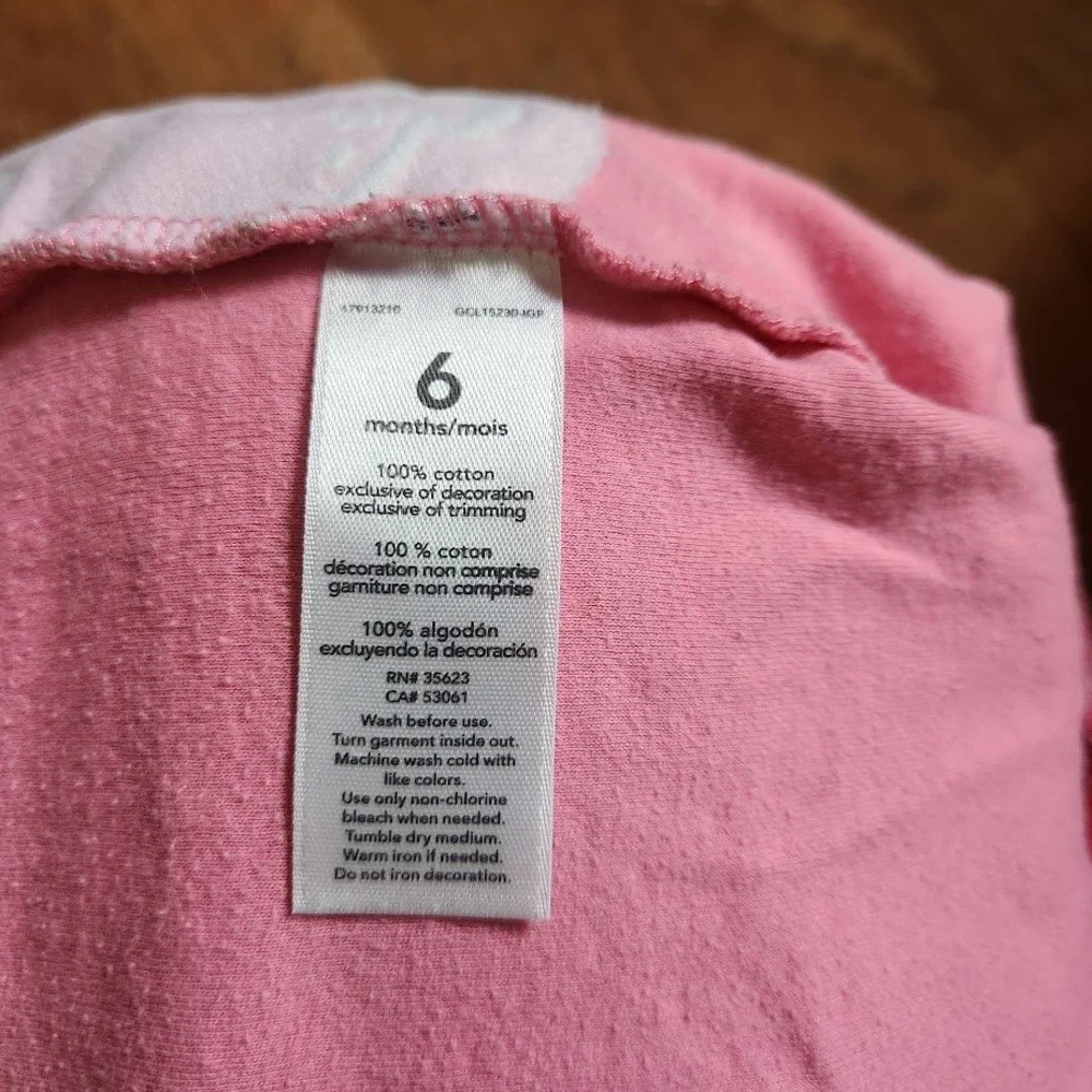 Carters Baby Girl Pink Heart Koala Ruffle Footed Sleeper Pajamas 6 Months 483